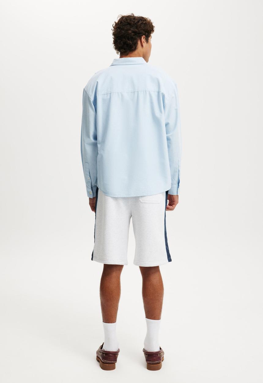 Cotton On - Super Baggy Fleece Short - Athletic Marle / True Navy