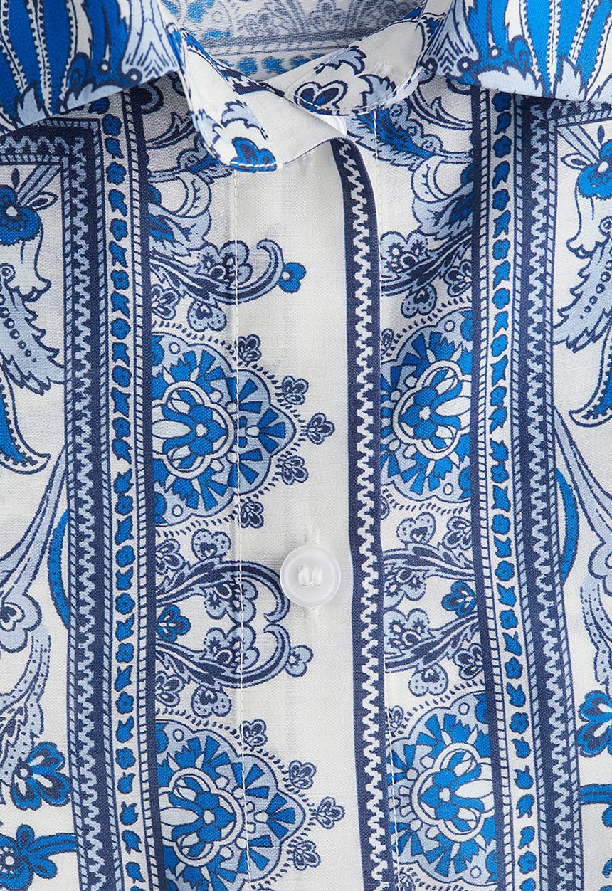 H&M - Loose-fit shirt - white/paisley-patterned 