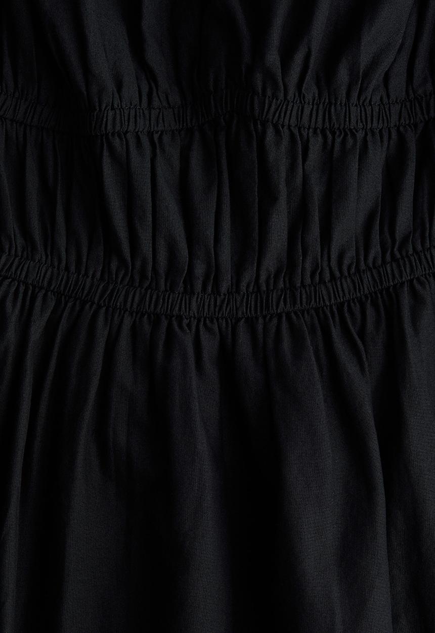 H&M - Bubble-hem cotton dress - black