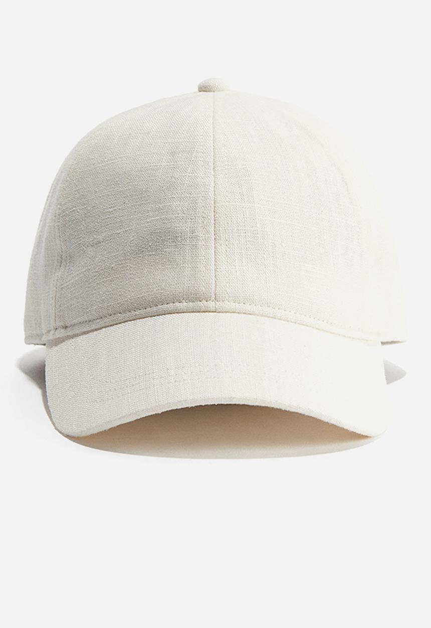 H&M - Ramie-blend cap - white