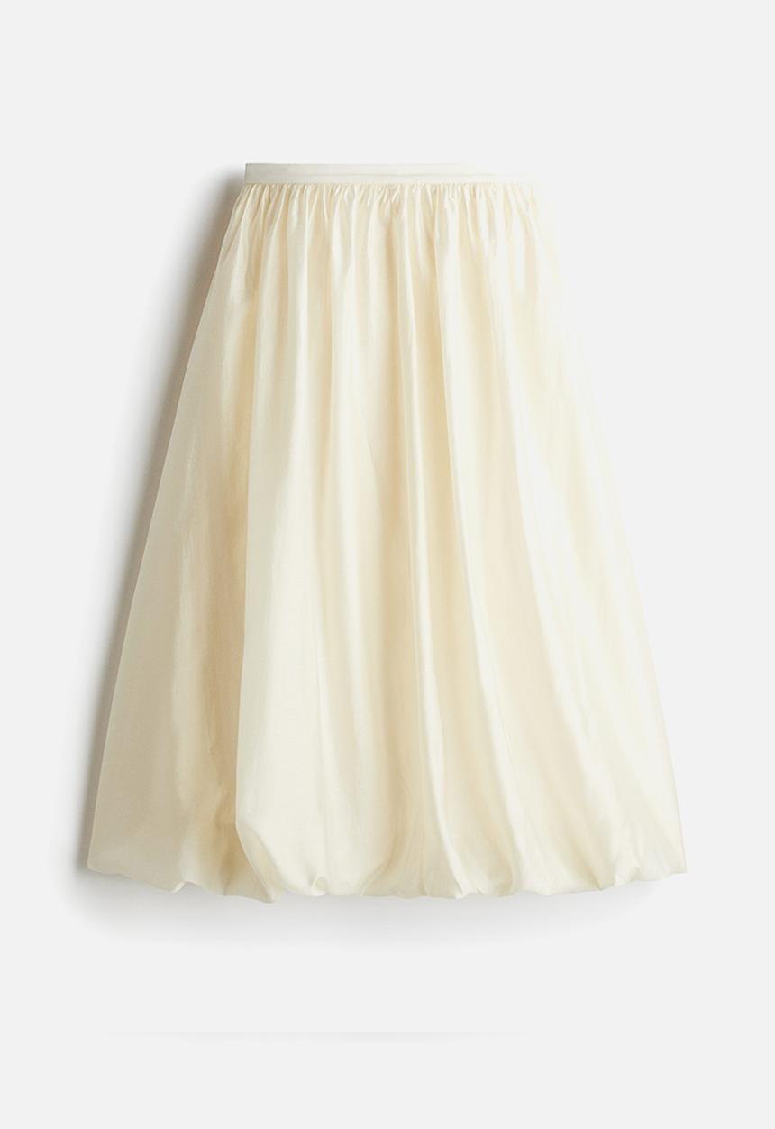 H&M - Bubble-hem skirt - cream