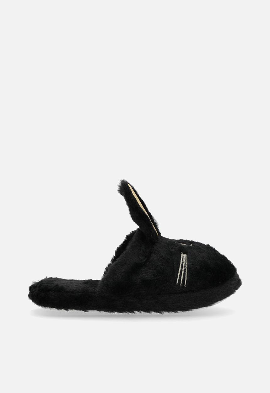 Pop Candy - Slippers with bunny ears - black