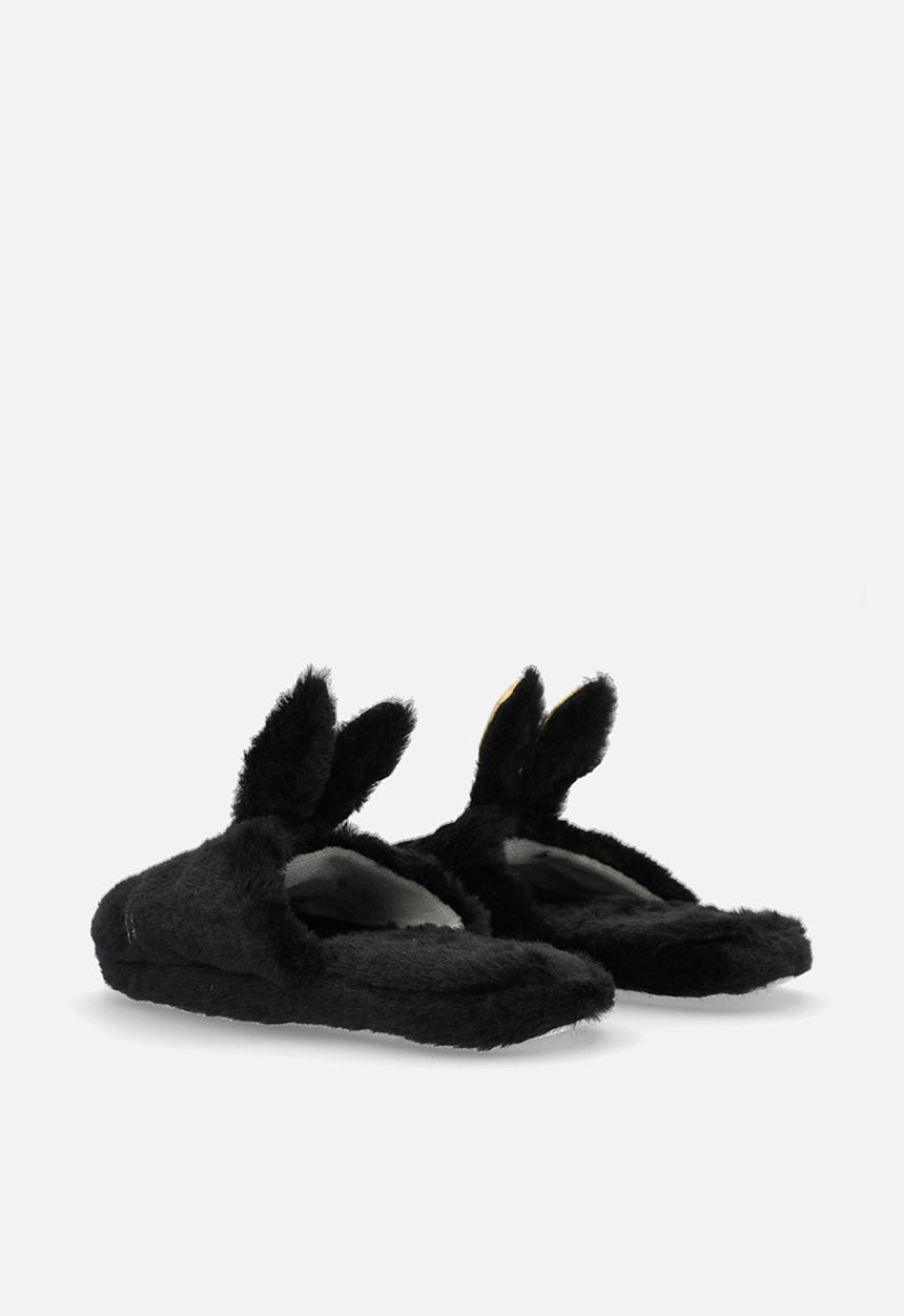 Pop Candy - Slippers with bunny ears - black