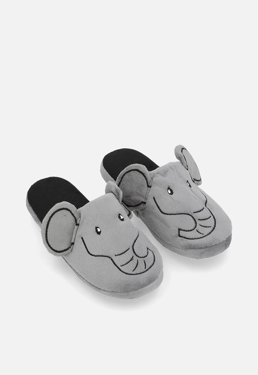 Pop Candy - Elephant slippers - grey