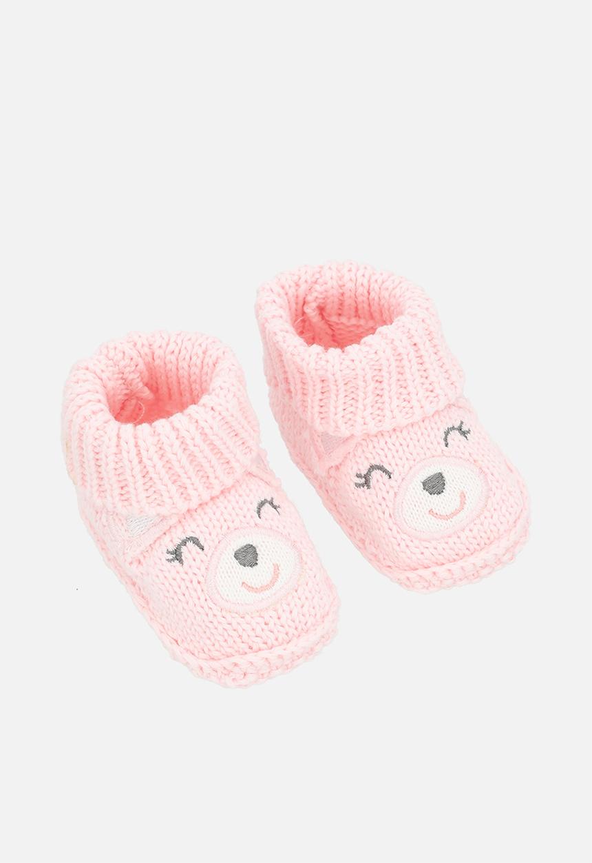 Pop Candy - Woollen kitty booties - pink
