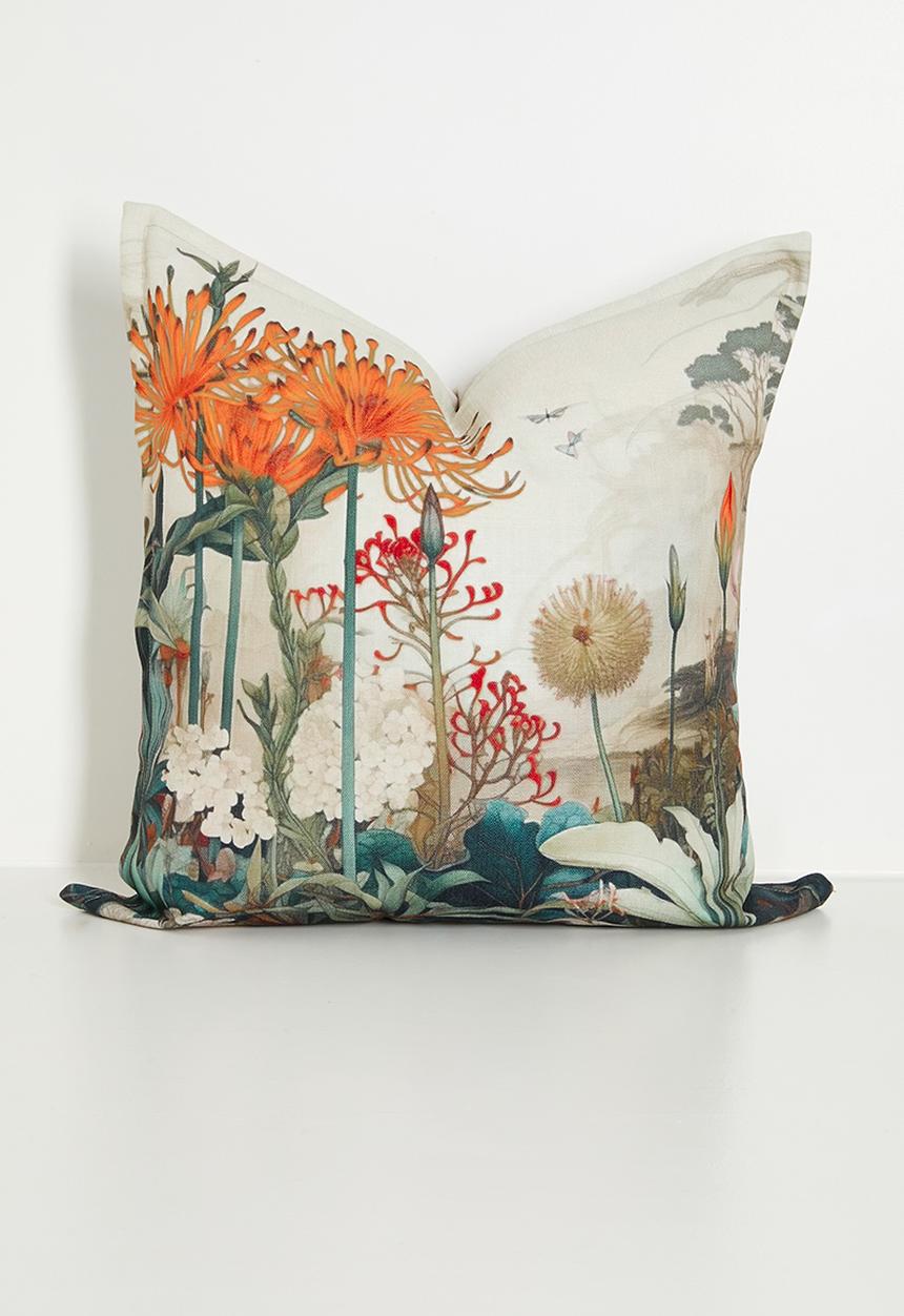 Grey Gardens - Agapanthus Cushion Cover - multi