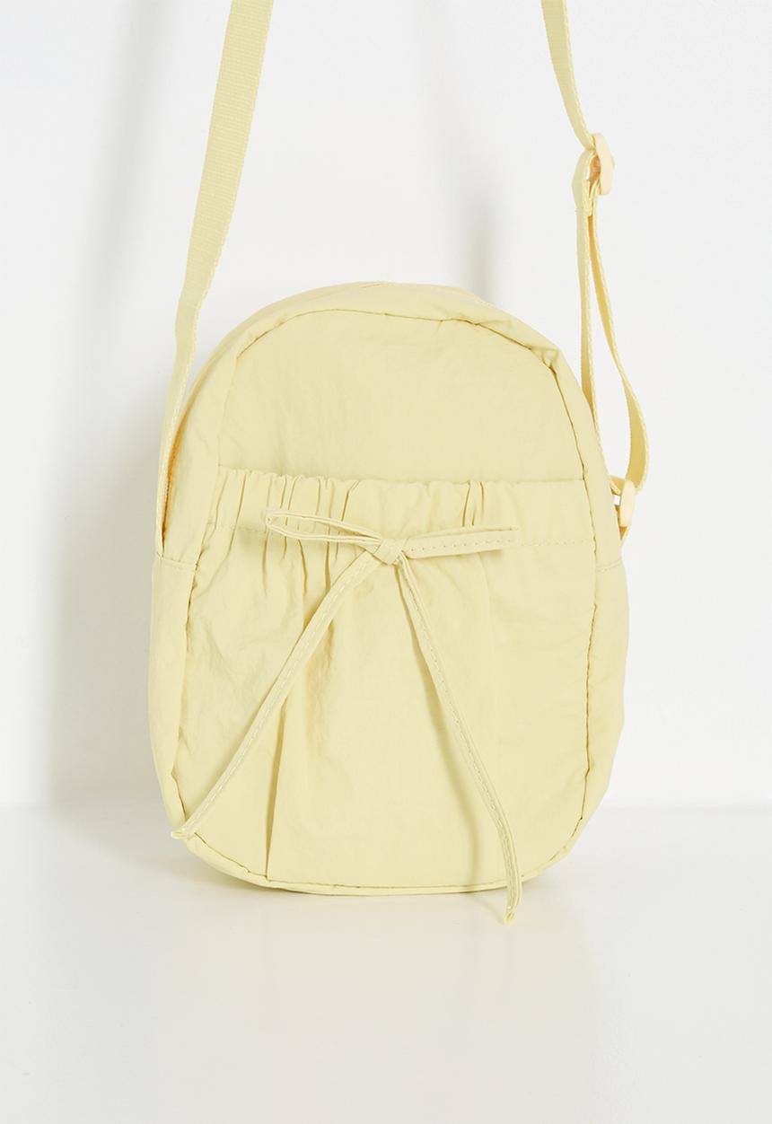 Pop Candy - Mini shoulder bag with gathered pockets - pale yellow