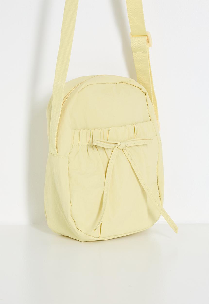 Pop Candy - Mini shoulder bag with gathered pockets - pale yellow