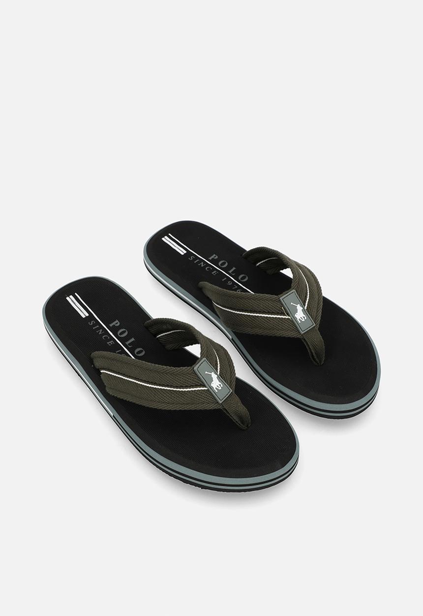 POLO - Petersham heritage flip flop - black/olive
