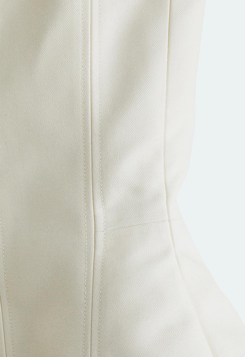 H&M - Exaggerated-hip mini dress - white
