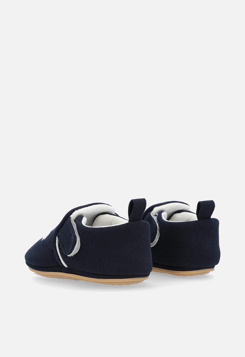 Pop Candy - Helicopter embroidered strap boots - navy