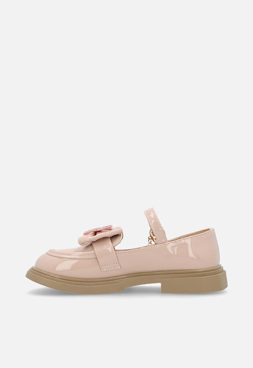 Pop Candy - Mary Janes with bow and studded butterfly detail - pink