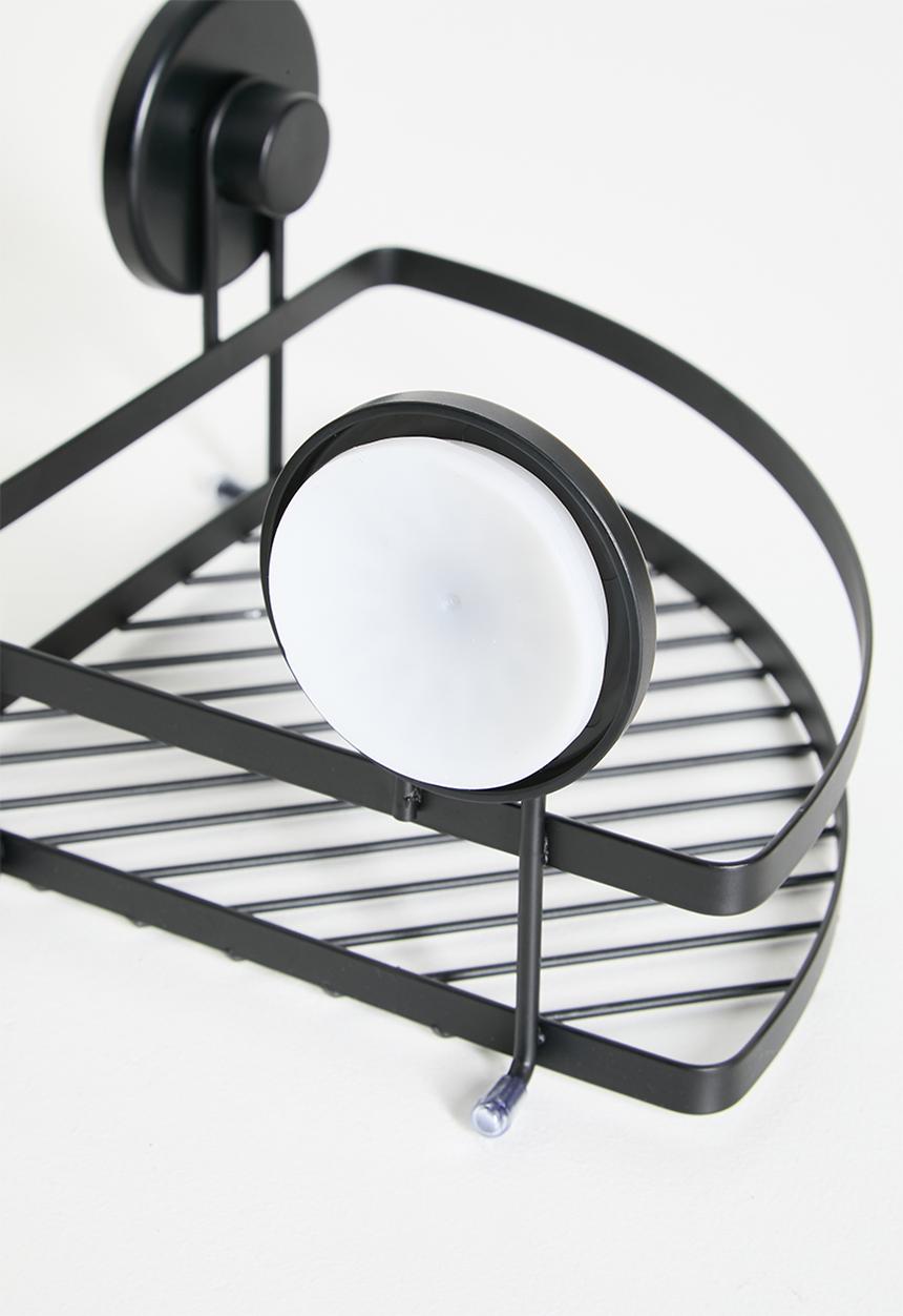 Bathroom Solutions - Suction corner shelf - black