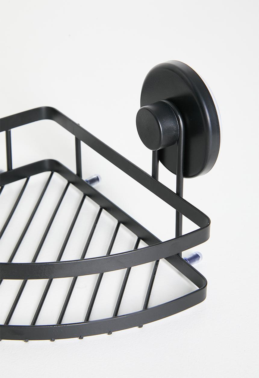 Bathroom Solutions - Suction corner shelf - black