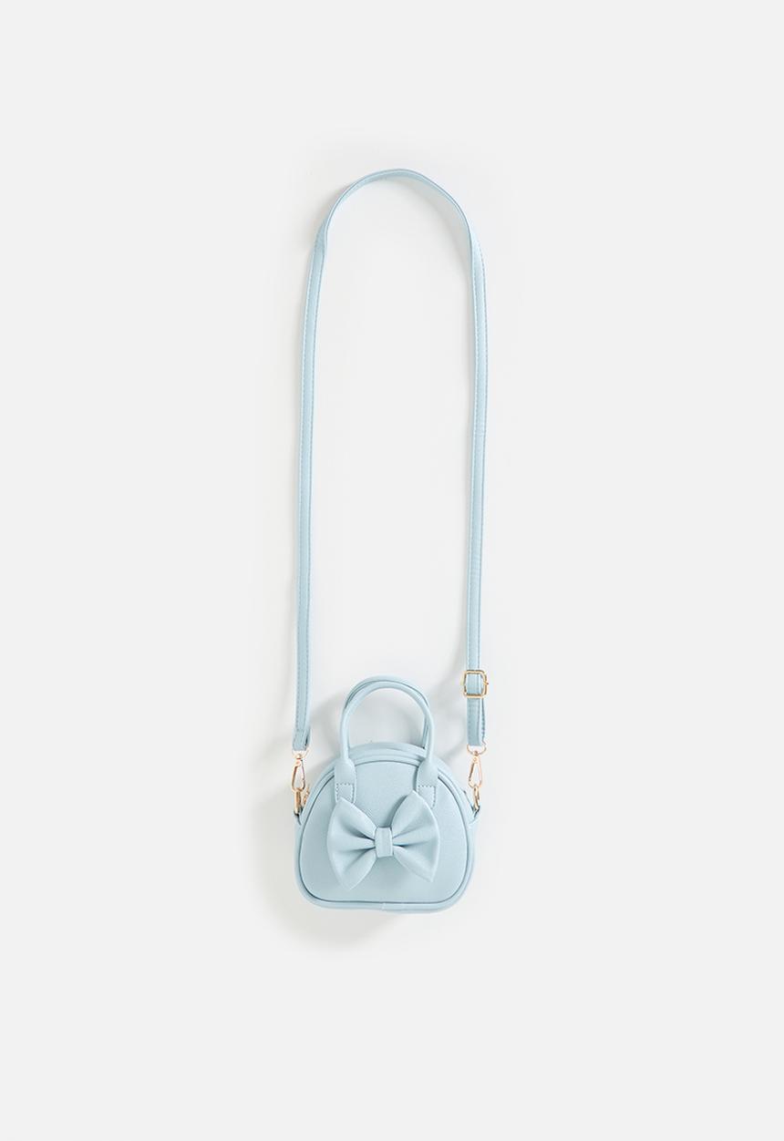 Pop Candy - Mini handbag with detachable strap & bow feature - pastel blue