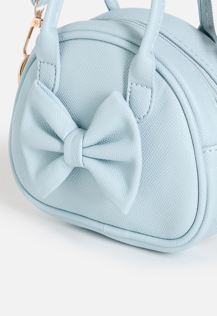 Pop Candy - Mini handbag with detachable strap & bow feature - pastel blue