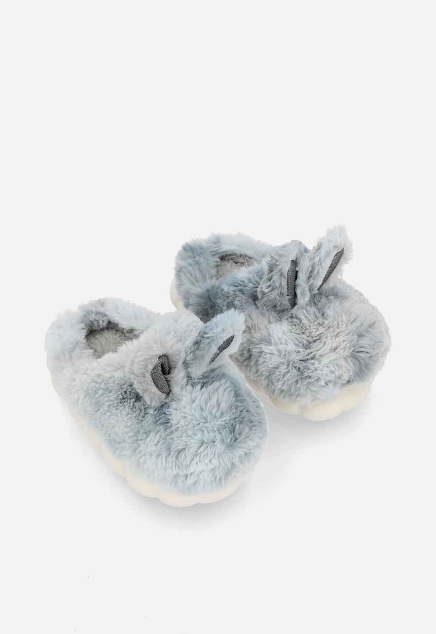 Pop Candy - Fluffy animal ear slippers - grey