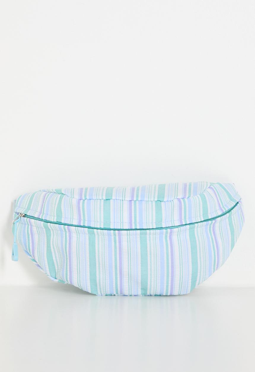 Pop Candy - Unbalanced stripe belt bag - blue/multi