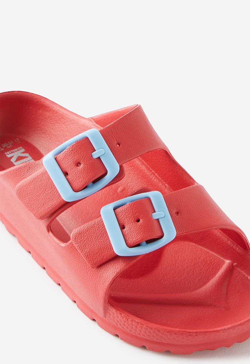 Cotton On - Twin strap slide - varsity red/dawn blue