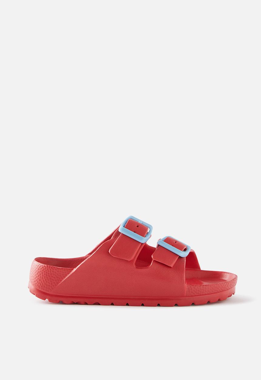 Cotton On - Twin strap slide - varsity red/dawn blue