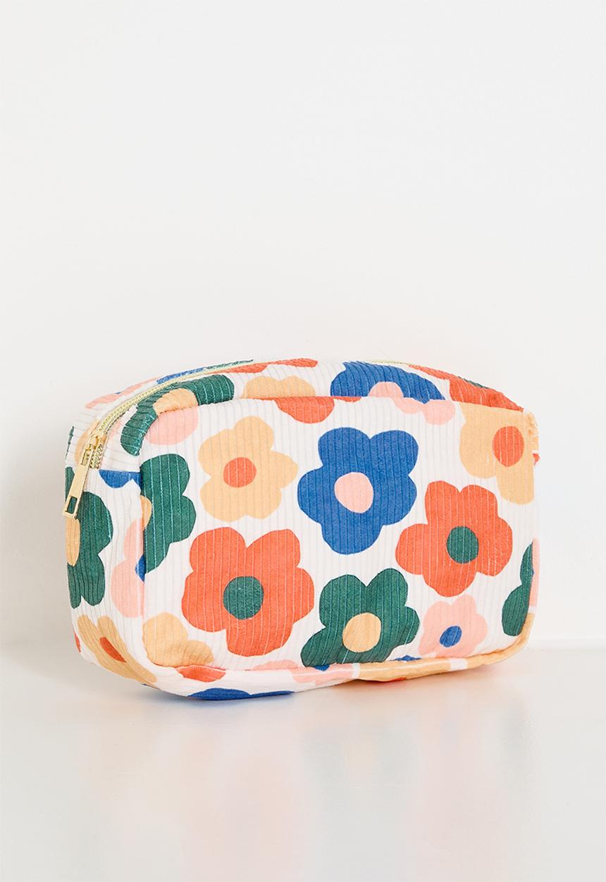 Pop Candy - Corduroy cosmetic bag - white/floral multi