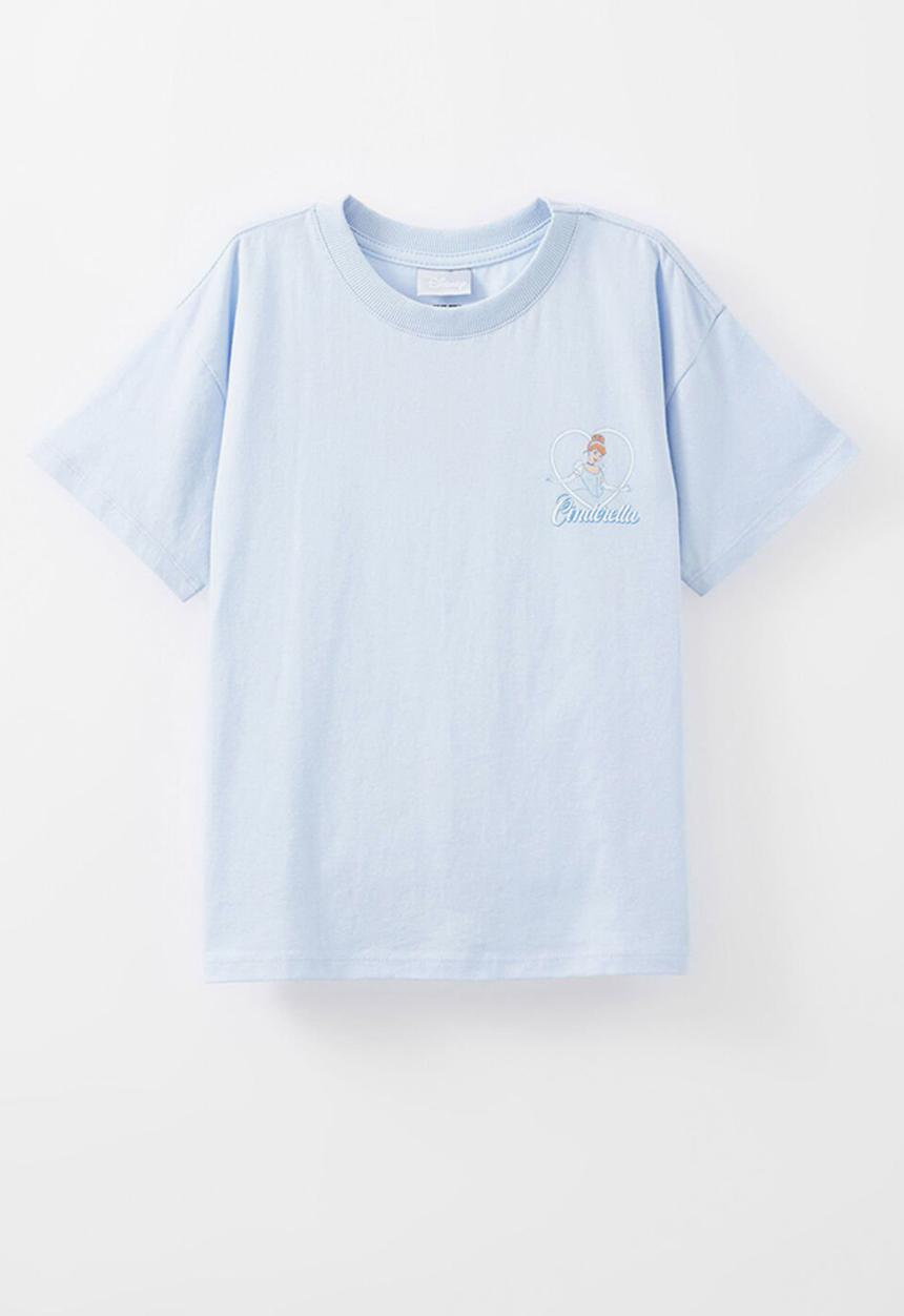 Cotton On - License drop shoulder short sleeve tee - lcn dis cinderella/dawn blue