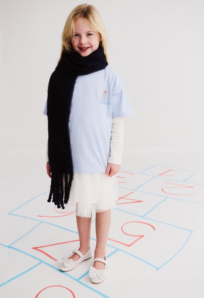 Cotton On - License drop shoulder short sleeve tee - lcn dis cinderella/dawn blue