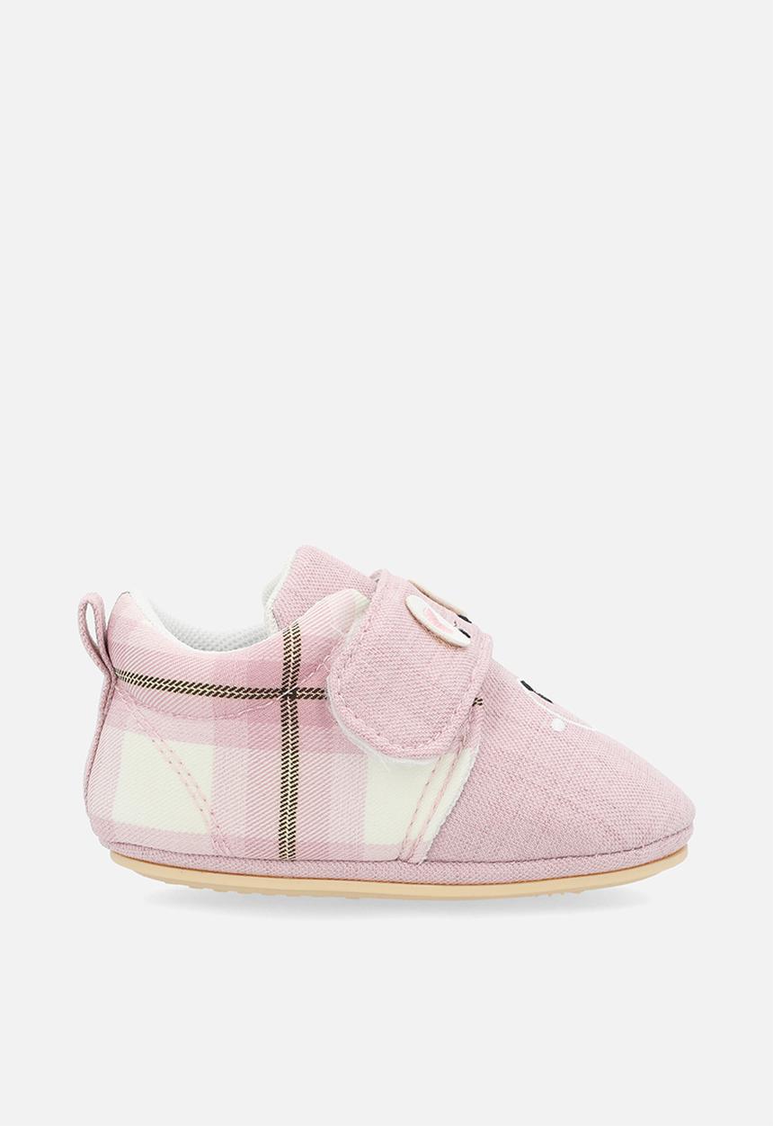 Pop Candy - Adjustable fastener strap shoes - pink check/pink