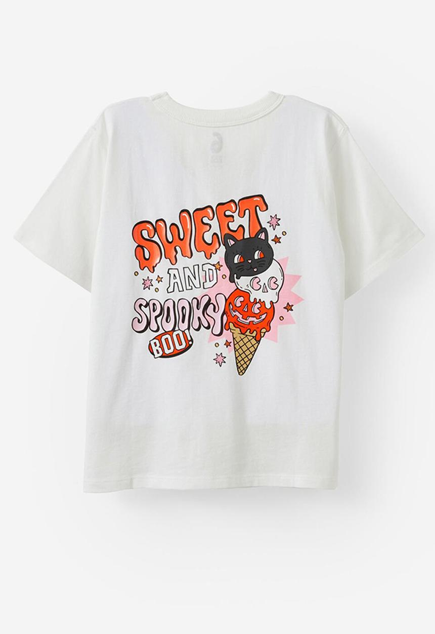Cotton On - Poppy oversize graphic print tee - pers vanilla/sweet and spooky ice cream