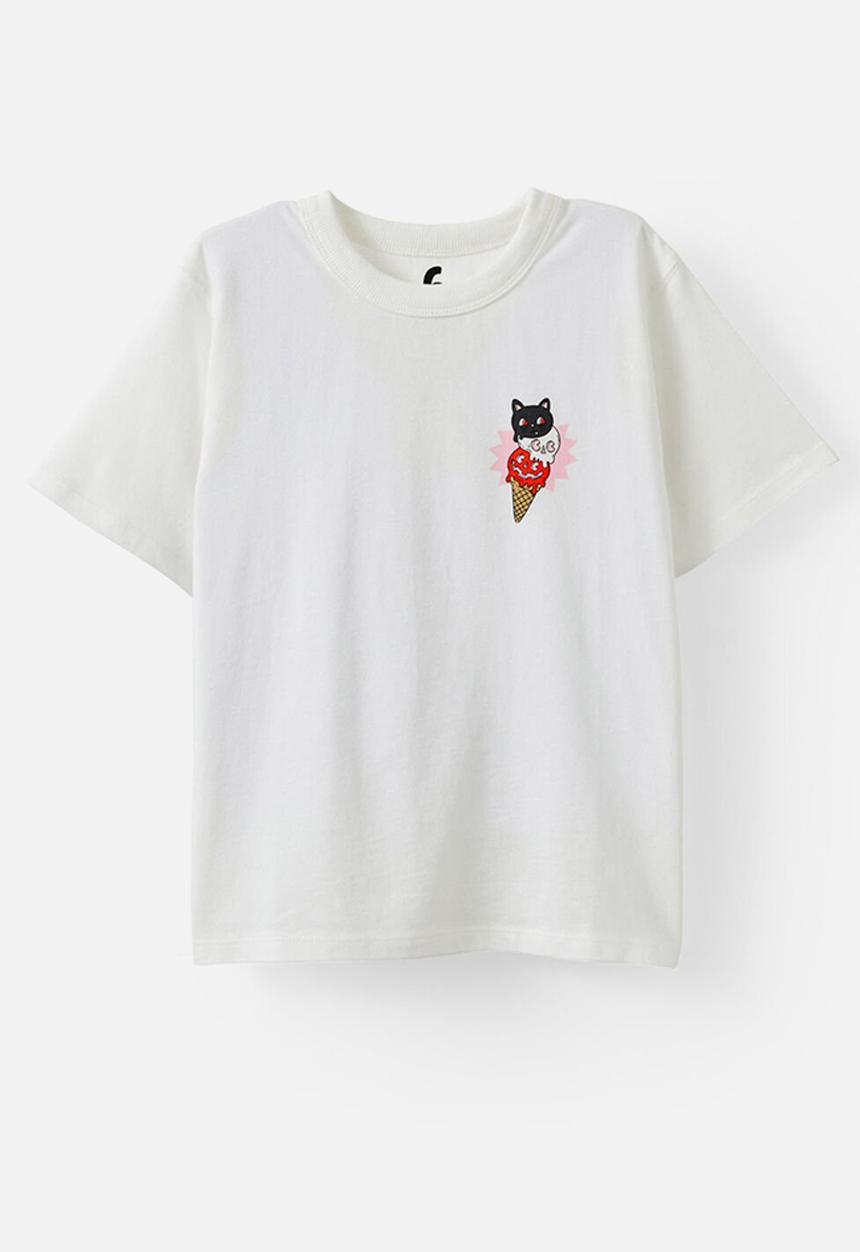 Cotton On - Poppy oversize graphic print tee - pers vanilla/sweet and spooky ice cream