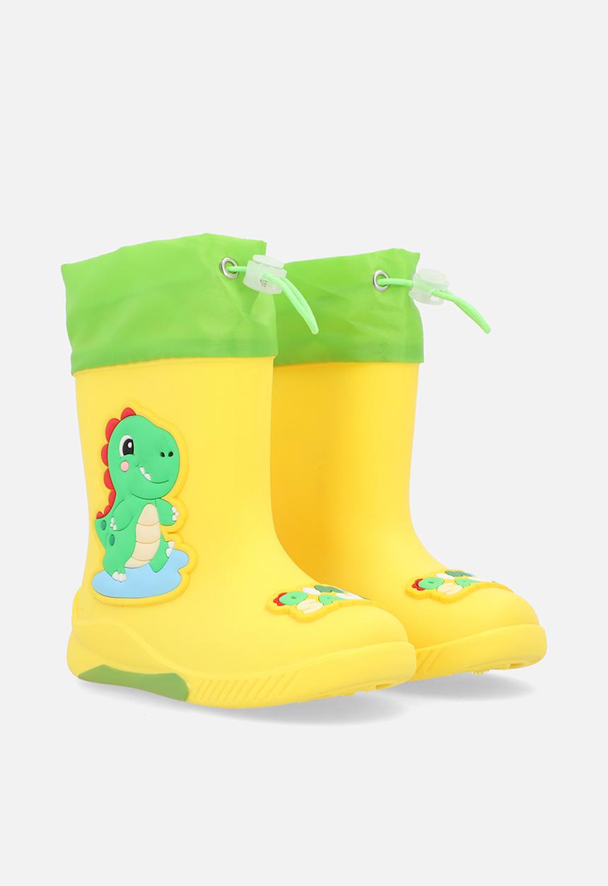 Pop Candy - Little dino rainboots - yellow/green