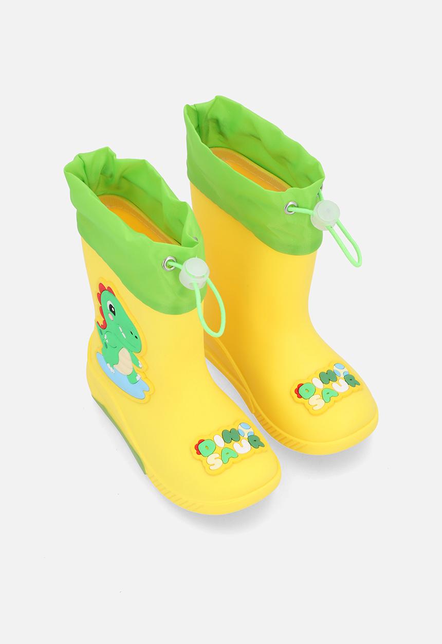 Pop Candy - Little dino rainboots - yellow/green