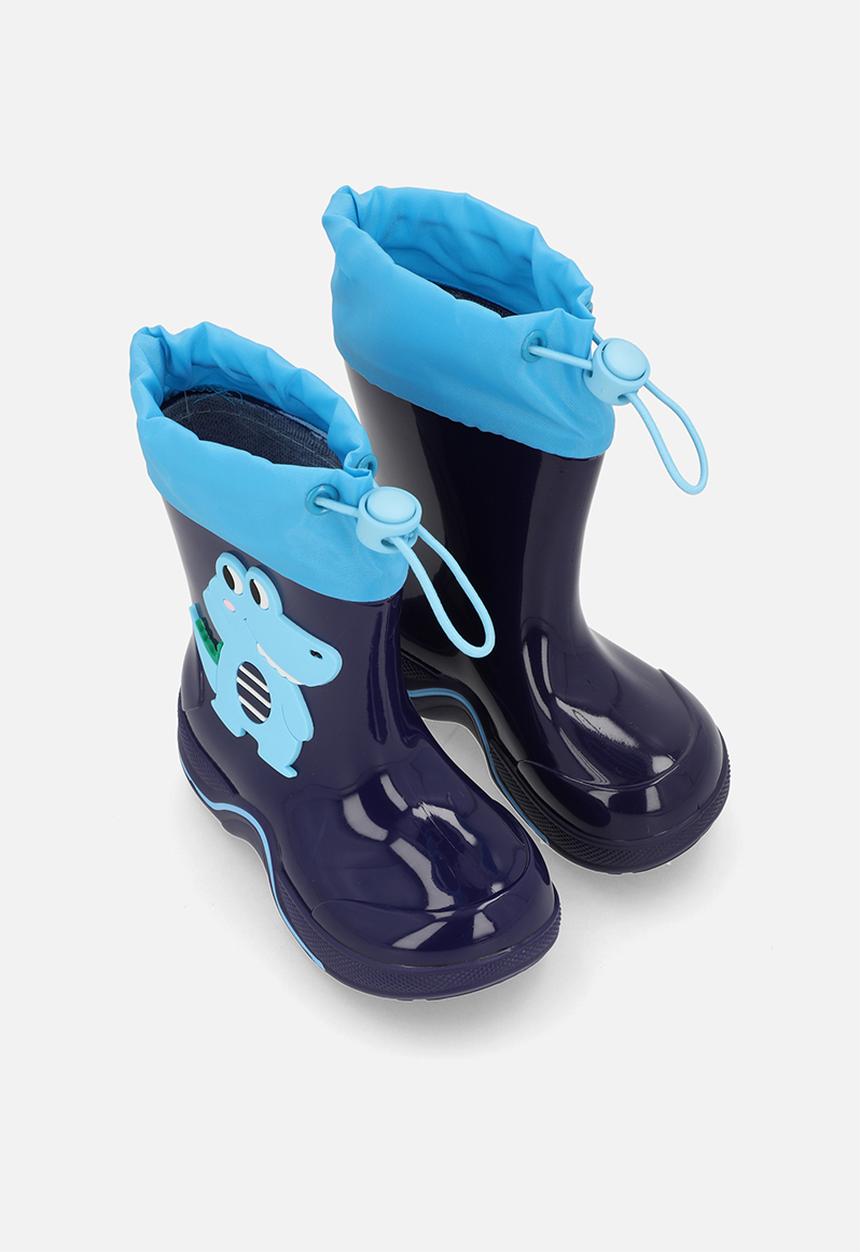 Pop Candy - Croco rainboot - navy & blue