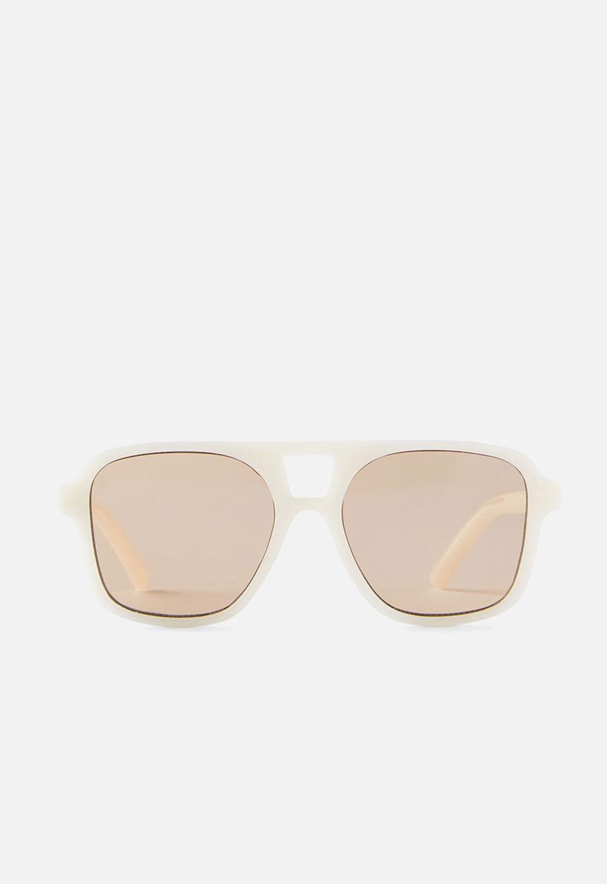 Cotton On - Kids amy aviator sunglasses - vanilla