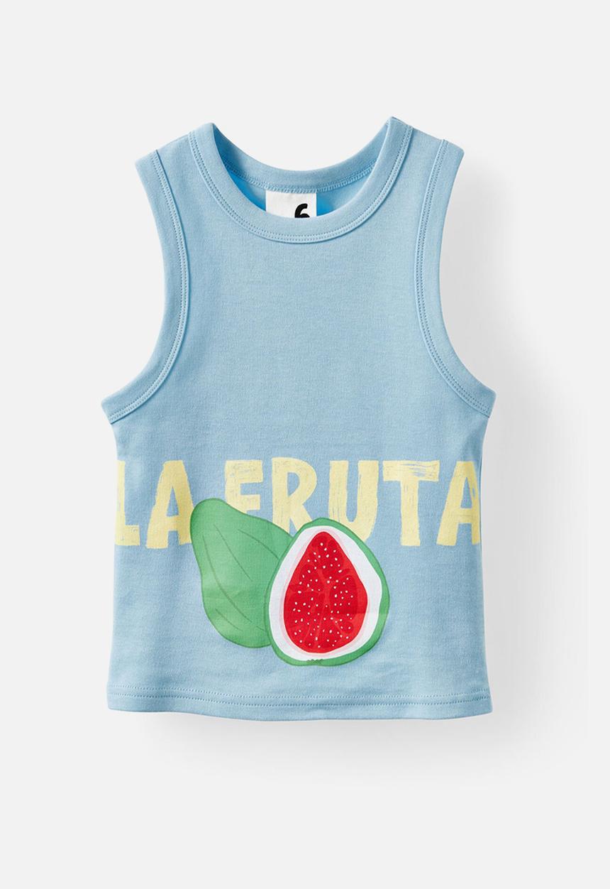 Cotton On - Angela tank - sky blue/la fruta