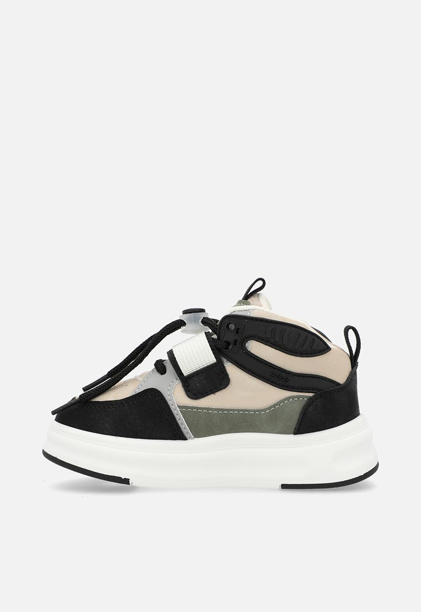Pop Candy - Hi-top sneakers with elastic strap and drawstring - multi neutral