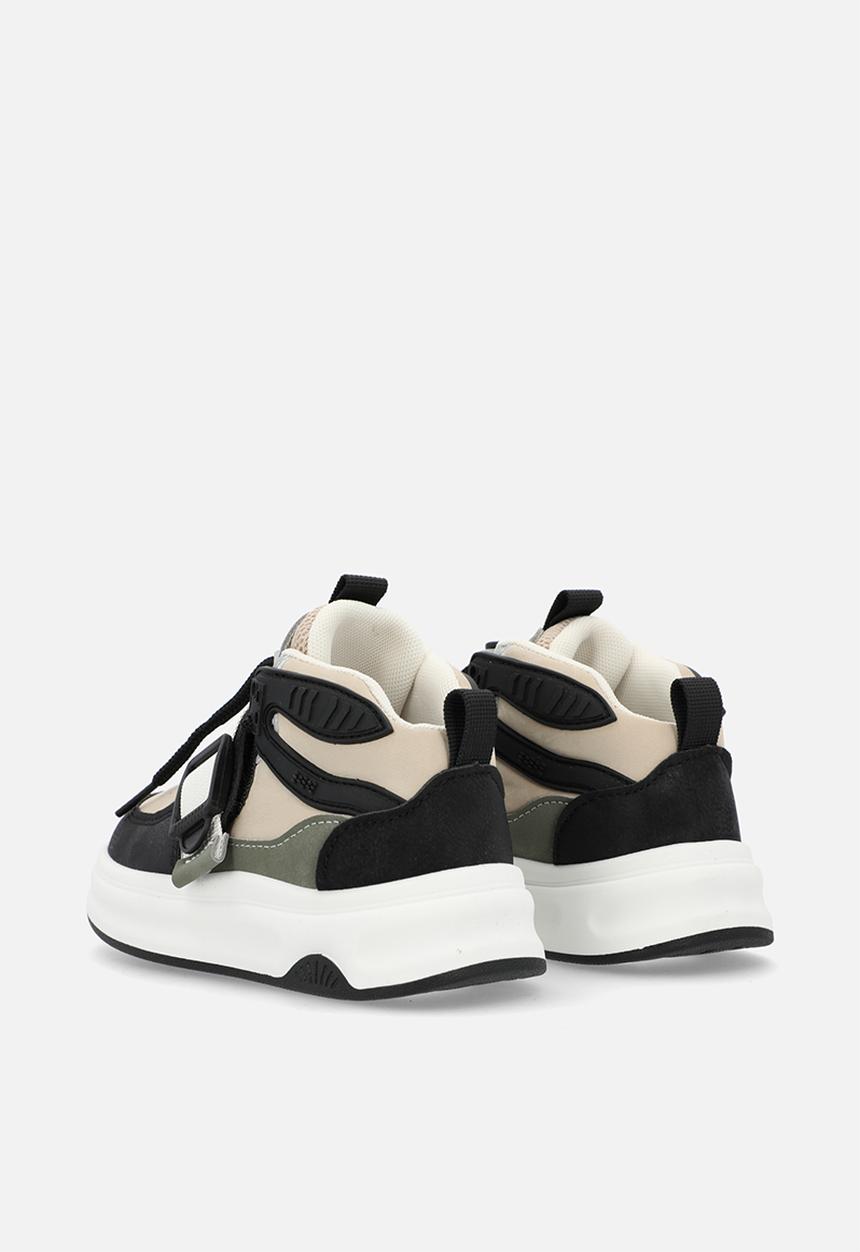 Pop Candy - Hi-top sneakers with elastic strap and drawstring - multi neutral