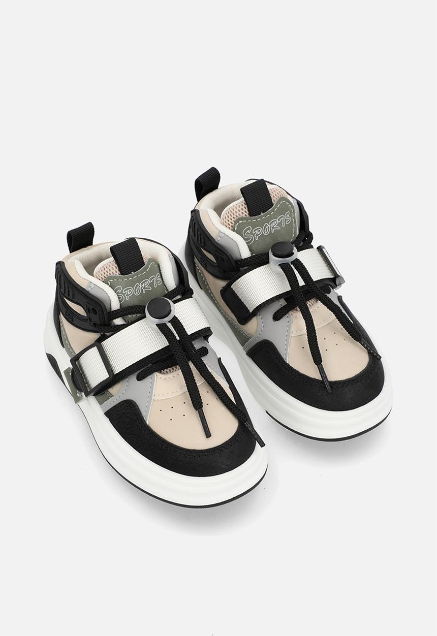 Pop Candy - Hi-top sneakers with elastic strap and drawstring - multi neutral