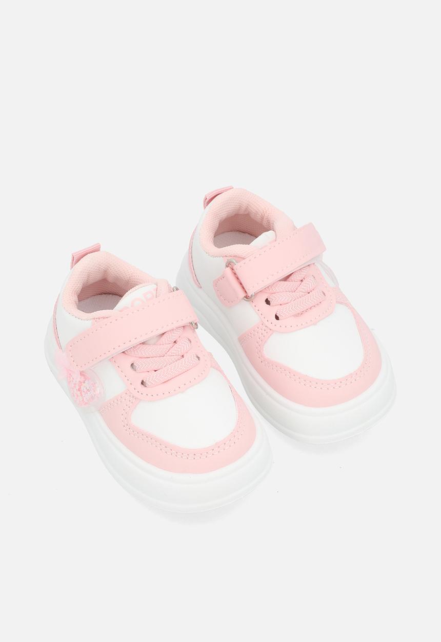 Pop Candy - Sneaker with sequin-filled resin heart - pink/white