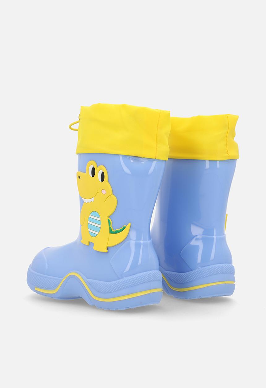 Pop Candy - Croco rainboot - light cornflower blue/yellow