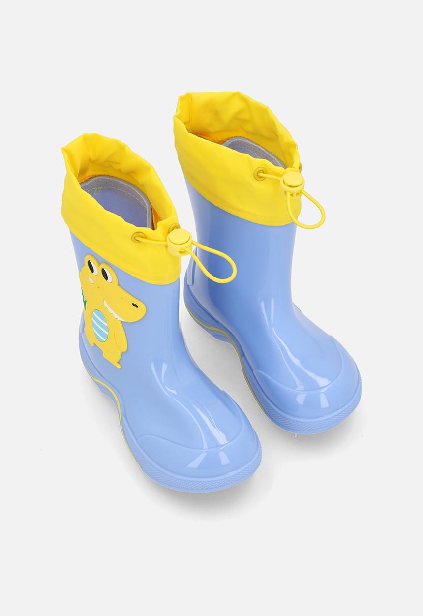 Pop Candy - Croco rainboot - light cornflower blue/yellow