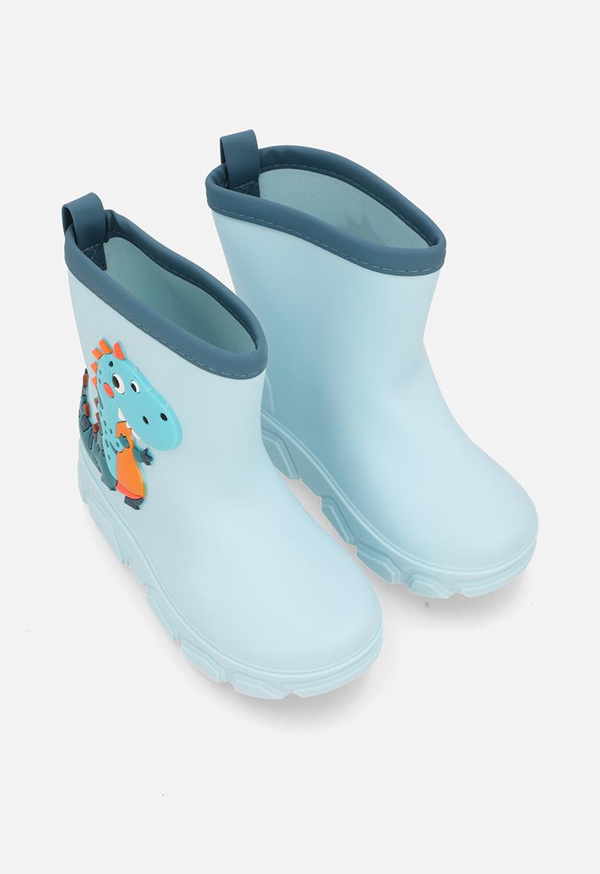 Pop Candy - Dino rain boot - pastel blue