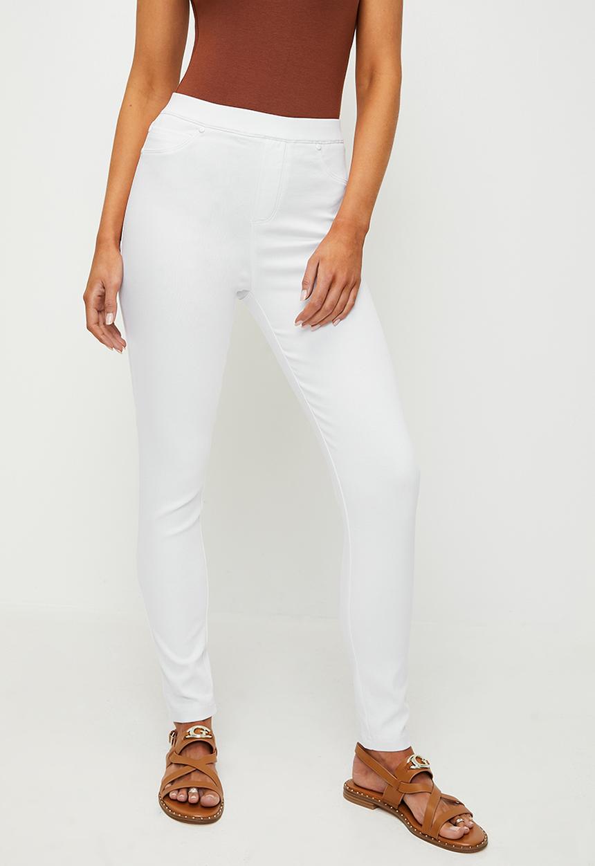 Stella Morgan - Pull-On Legging With Narrow Waistband - White