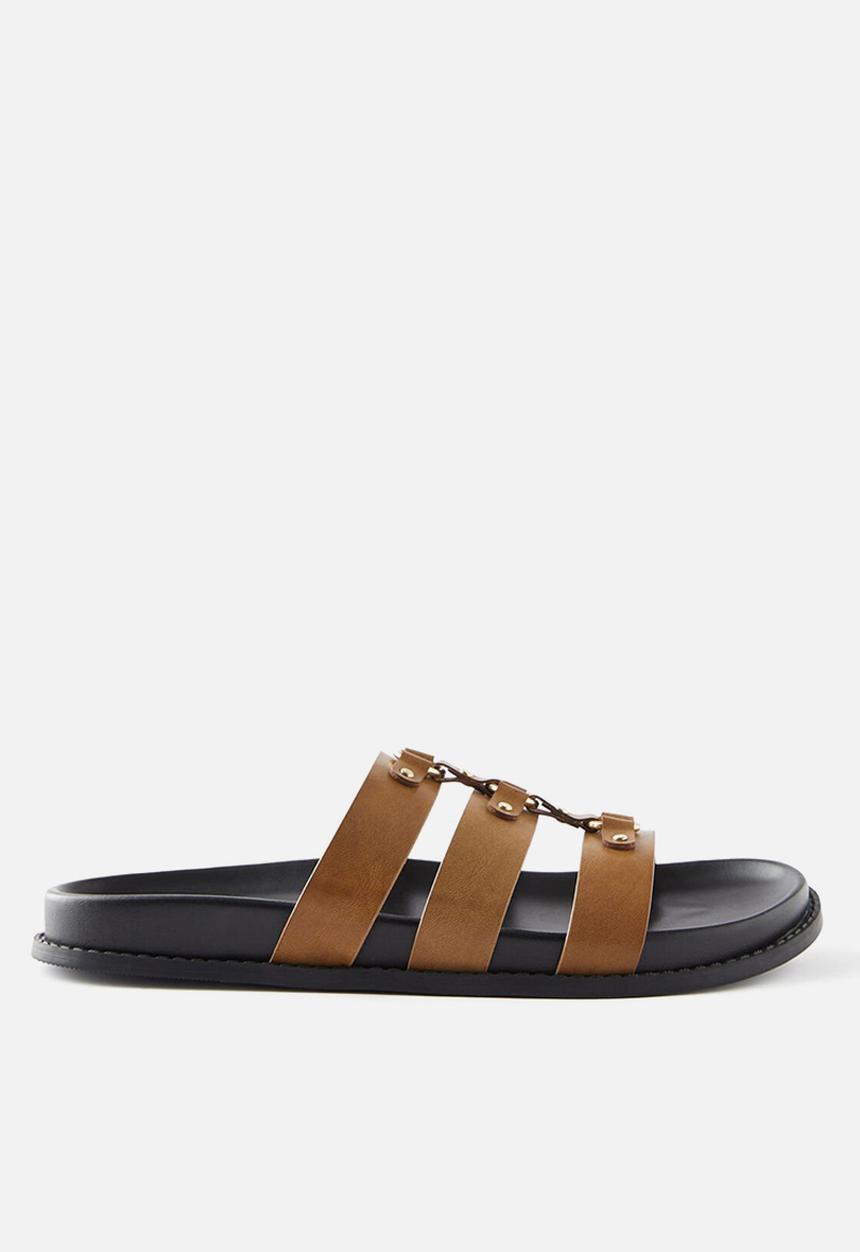 Cotton On - Rae slide - camel/black