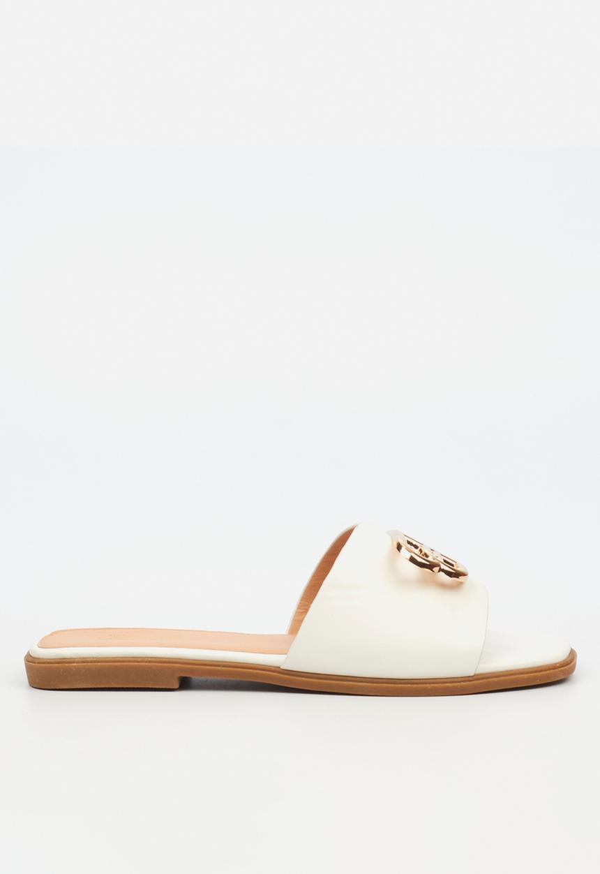 Miss Black - Syrup 1 flat sandal - white
