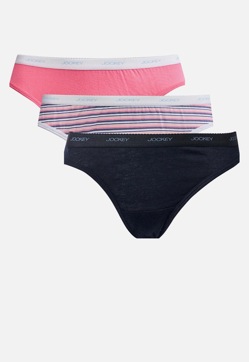 Jockey - 3 Pack Printed Bikini -Bright Stripe