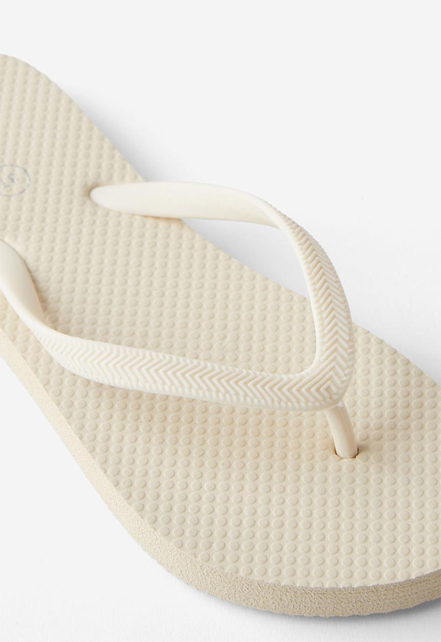 Cotton On - Round toe flip flop - ecru