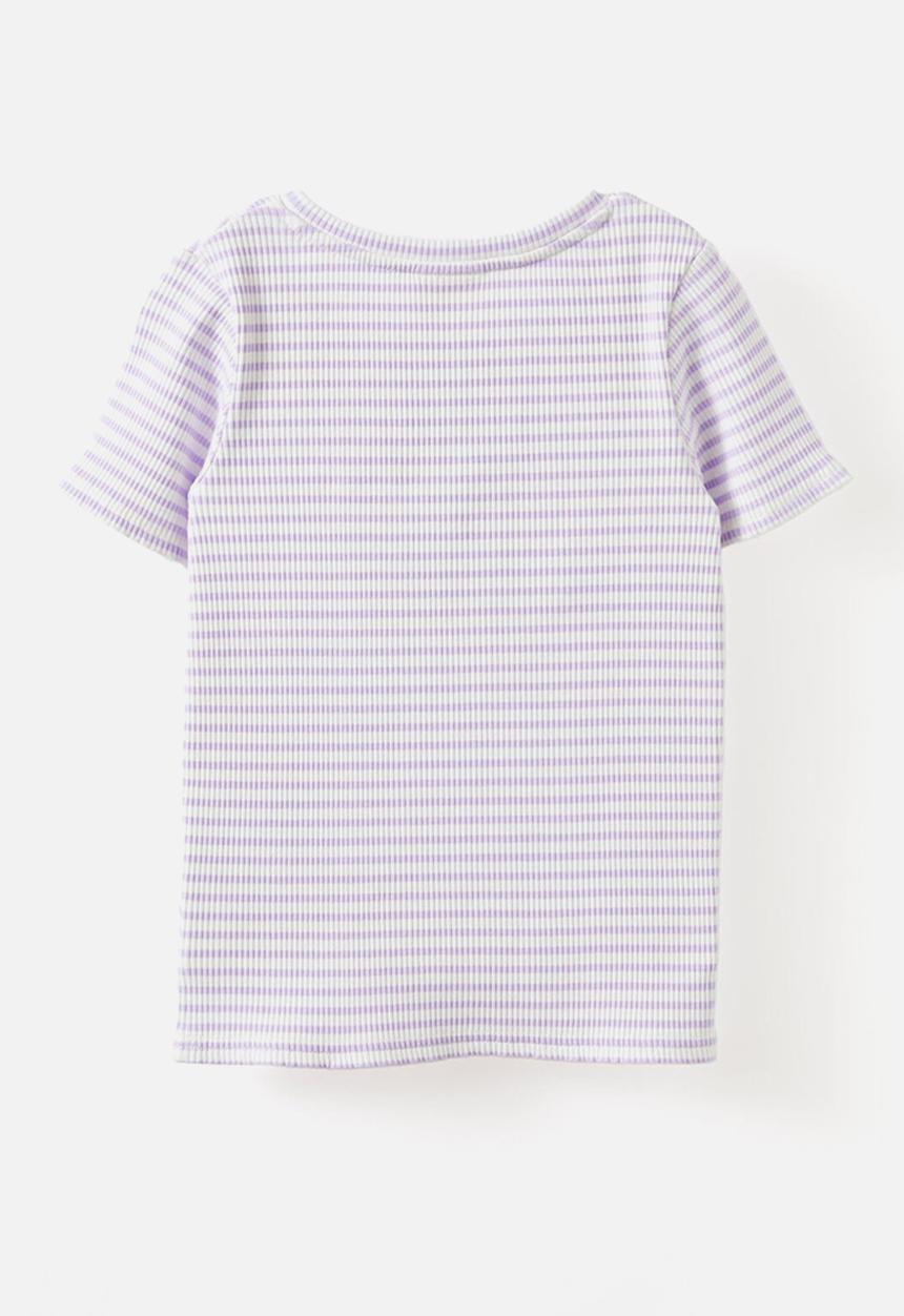 Cotton On - Raya baby tee - vintage lilac/vanilla stripe