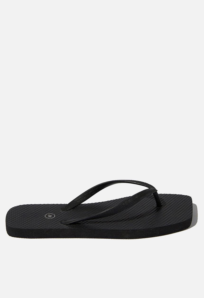 Cotton On - Square toe flip flop - black