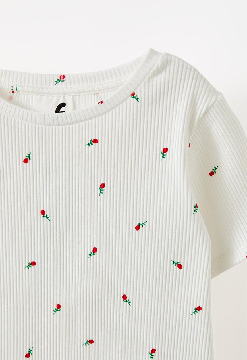 Cotton On - Raya baby tee - vanilla/mini rose